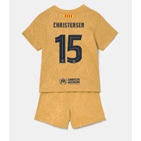 Barcelona Andreas Christensen #15 Udebanesæt Børn 2022-23 Kortærmet (+ Korte bukser)